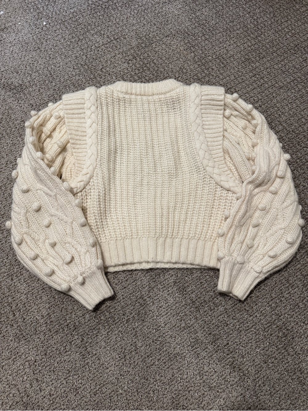 Farm Rio Shaker-Stitch Cropped Sweater - Picture 7 of 7